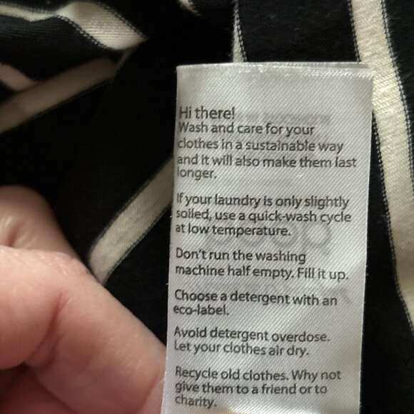 Boob Dress Womens Large Black White Stripe Nursing Maternity Organic Cotton - Picture 6 of 9